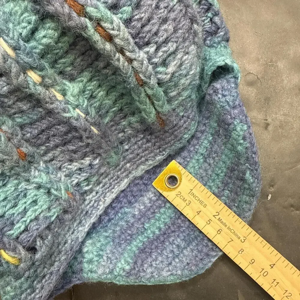 Newari Icelandic‎ Design Chunky Knit Crochet Style French Multicolor Y2K Beret